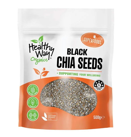 Hạt chia organic Healthy Way Organic Black Chia 500g