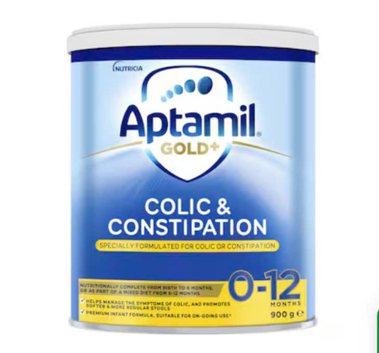 Aptamil Gold+ Colic & Constipation Baby Infant Formula From Birth to 12 Months 900g