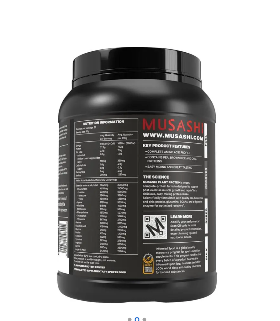 Musashi Plant Protein whey  Vanilla 900g