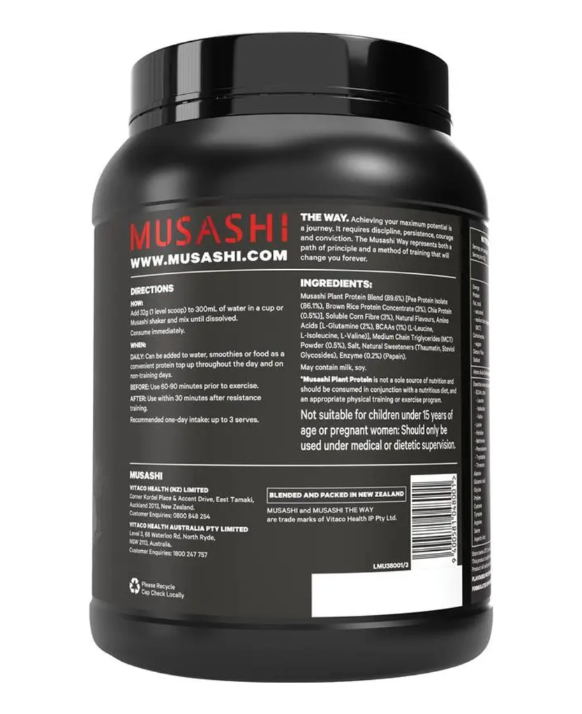 Musashi Plant Protein whey  Vanilla 900g
