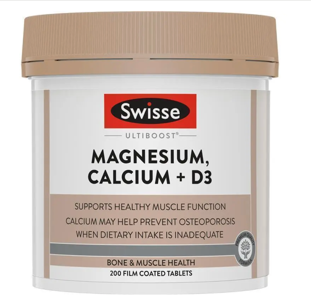 Swisse Magnesium Calcium + Vitamin D 200 Tablets