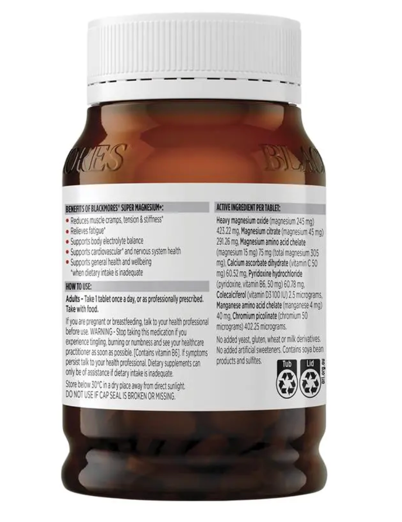Blackmores Super Magnesium Plus 200 Tablets