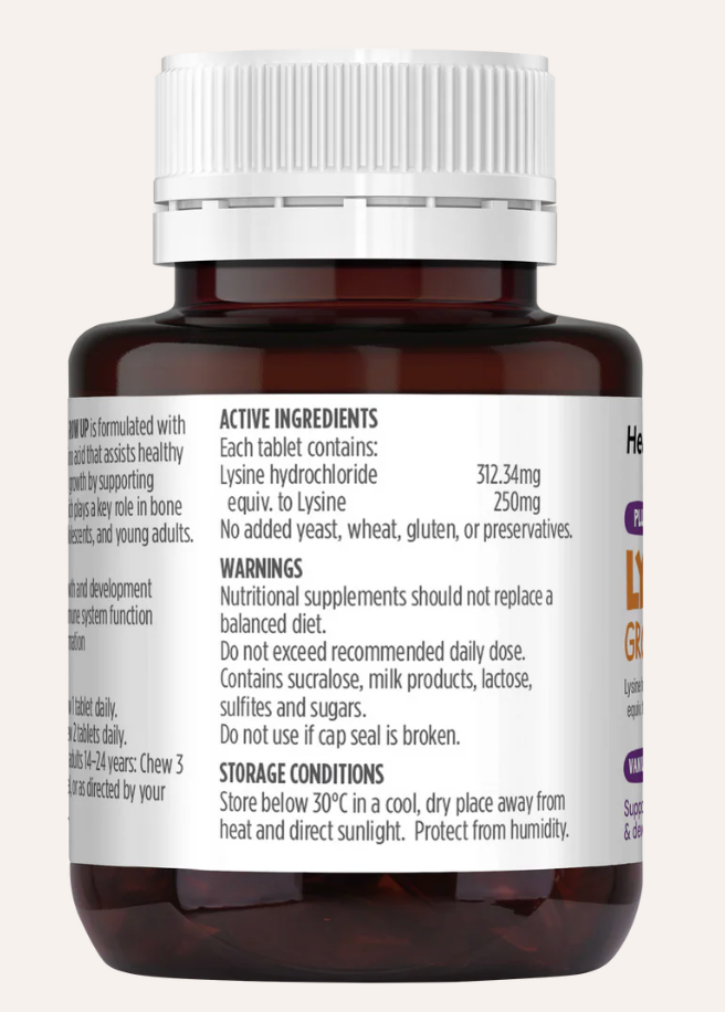 Healthy Care Plus Lysine Chewable Tablet 60 Capsules