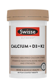 Swisse Ultiboost Calcium + D3 + K2 60 Tablets