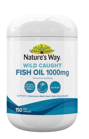 Viên uống dầu cá Nature's Way Odourless Fish Oil 1000mg 150 viên