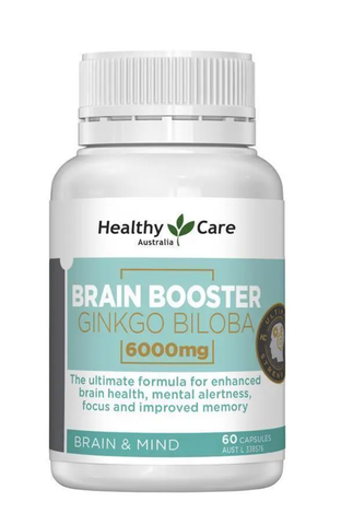 Healthy Care Brain Booster Ginkgo Biloba 6000mg 60 Capsules
