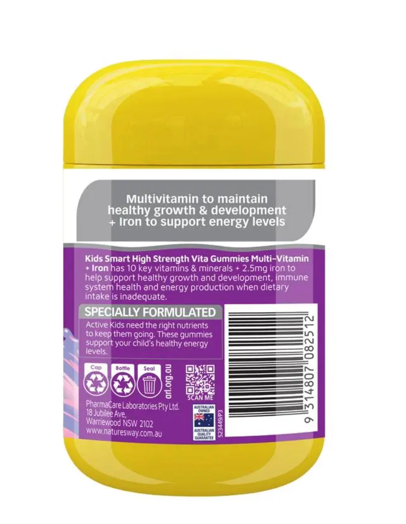 Nature's Way Kids Smart Vita Gummies High Strength Multi + Iron 40 viên
