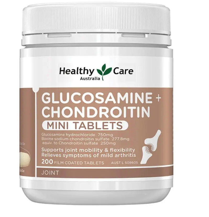 Healthy Care Glucosamine + Chondroitin 200 Mini Tablets