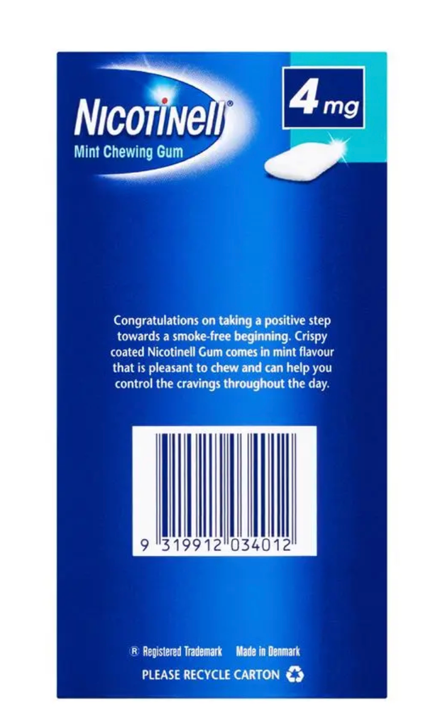 Nicotinell Chewing Gum 4mg Mint 96