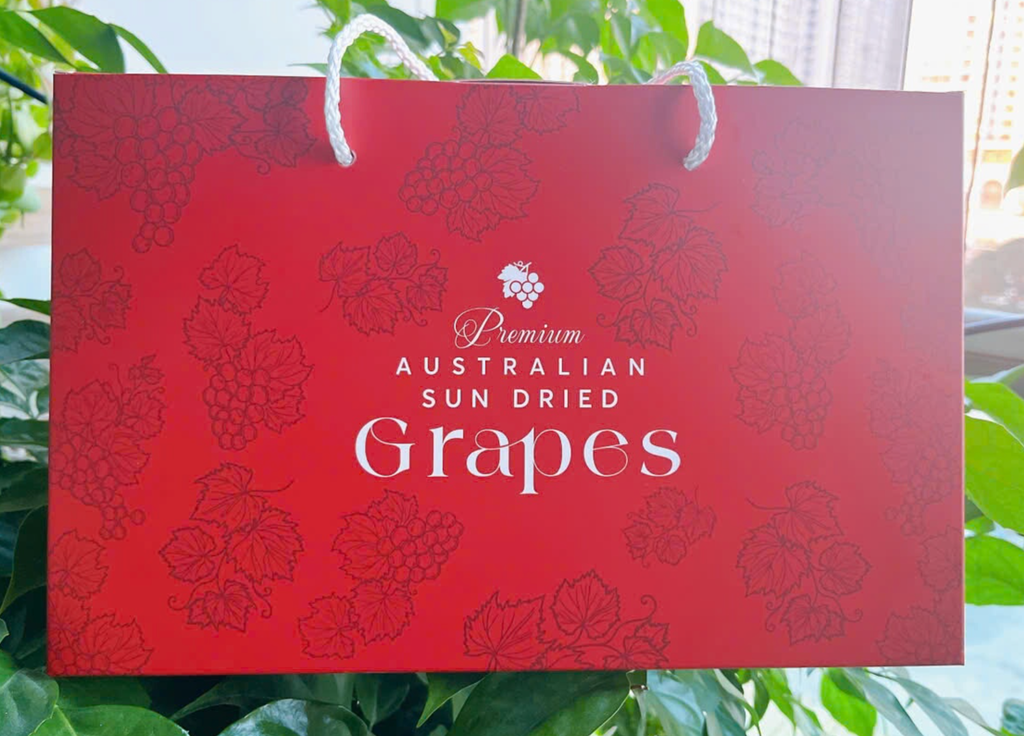 [Vỏ hộp 1kg] Package hộp Nho khô Úc cao cấp Ausara Premium 1kg