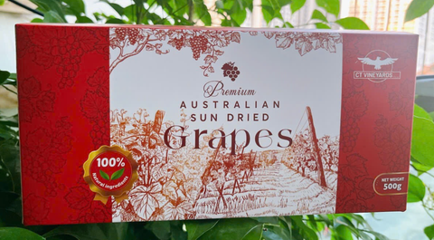 [Vỏ hộp 0,5kg] Package hộp Nho khô Úc cao cấp Ausara 0,5kg