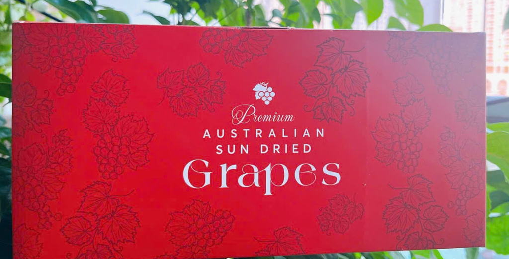 [Vỏ hộp 0,5kg] Package hộp Nho khô Úc cao cấp Ausara 0,5kg