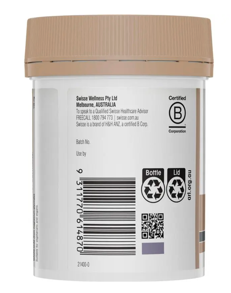 Swisse Ultiboost Magnesium Glycinate 120 viên