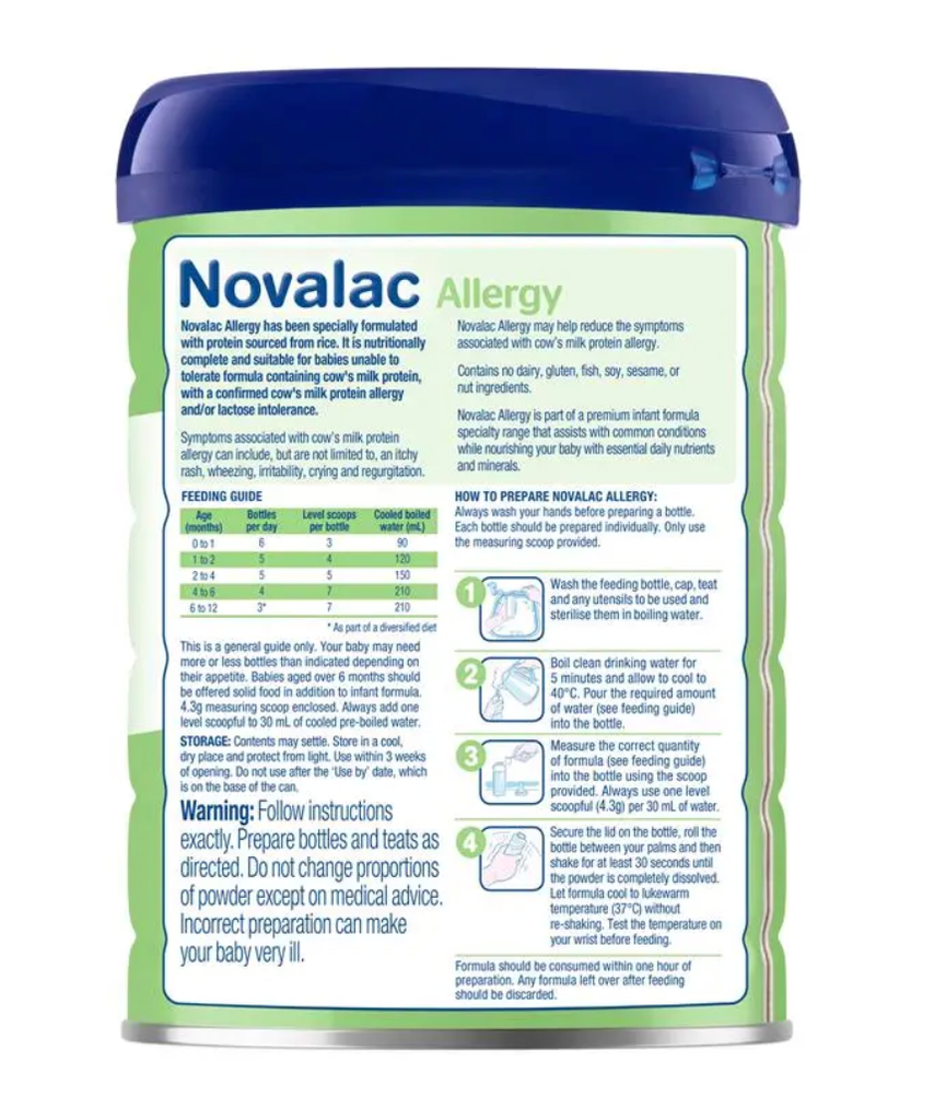 Novalac Allergy Premium Infant Formula 800g