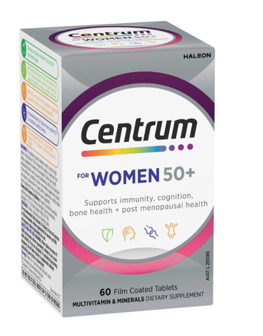 Viên uống Vitamin tổng hợp cho phụ nữ trên 50 tuổi Centrum For Women 50+ 60 viên