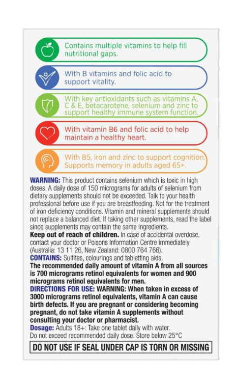 Viên uống Vitamin và khoáng chất cho nam giới trên 50 tuổi Centrum For Men 50+ 60 viên