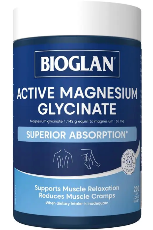 Bioglan Active Magnesium Glycinate 200 Tablets