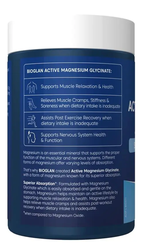 Bioglan Active Magnesium Glycinate 200 Tablets