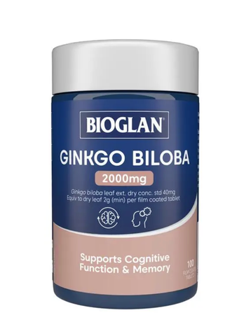 bổ não  Bioglan Ginkgo Biloba 2000mg 100 vieen