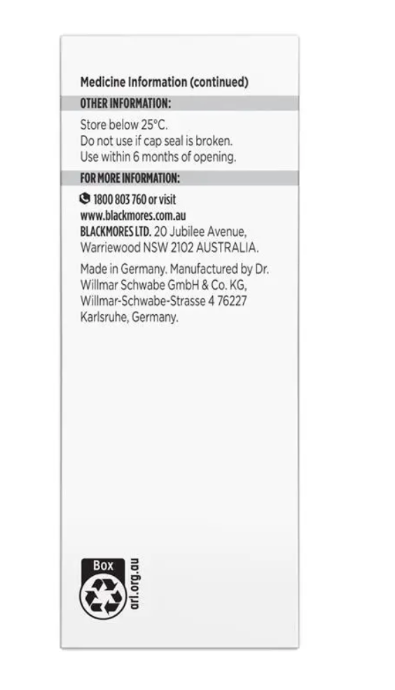 Siro Blackmores Kaloba 50ml