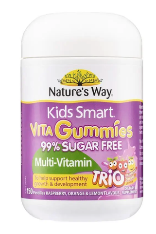 Nature's Way Kids Smart Vita Gummies Sugar Free Multi-Vitamin Trio 150 Pastilles