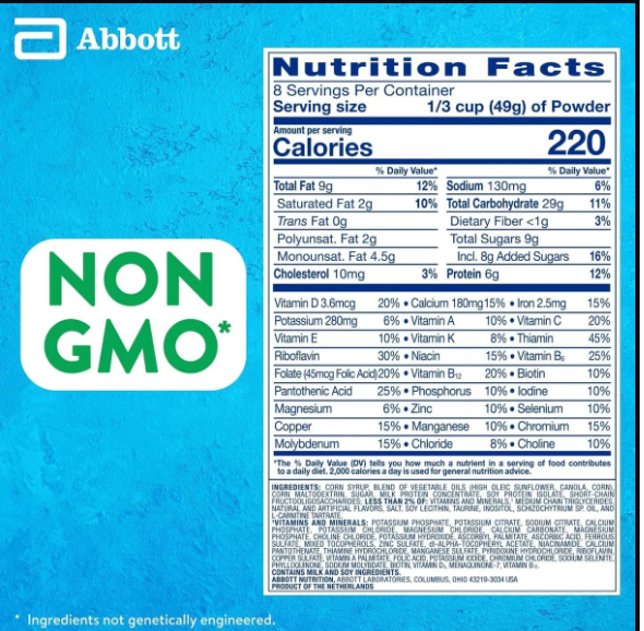 PediaSure Grow & Gain Vanilla Shake Mix Powder, Kids Protein Shake with Immune Support, 14.1 oz Can, Pack of 3 - 24 Servings