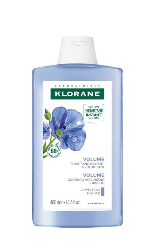 Klorane Volumising Shampoo with Organic Flax 400ml - Fine and Flat Hair