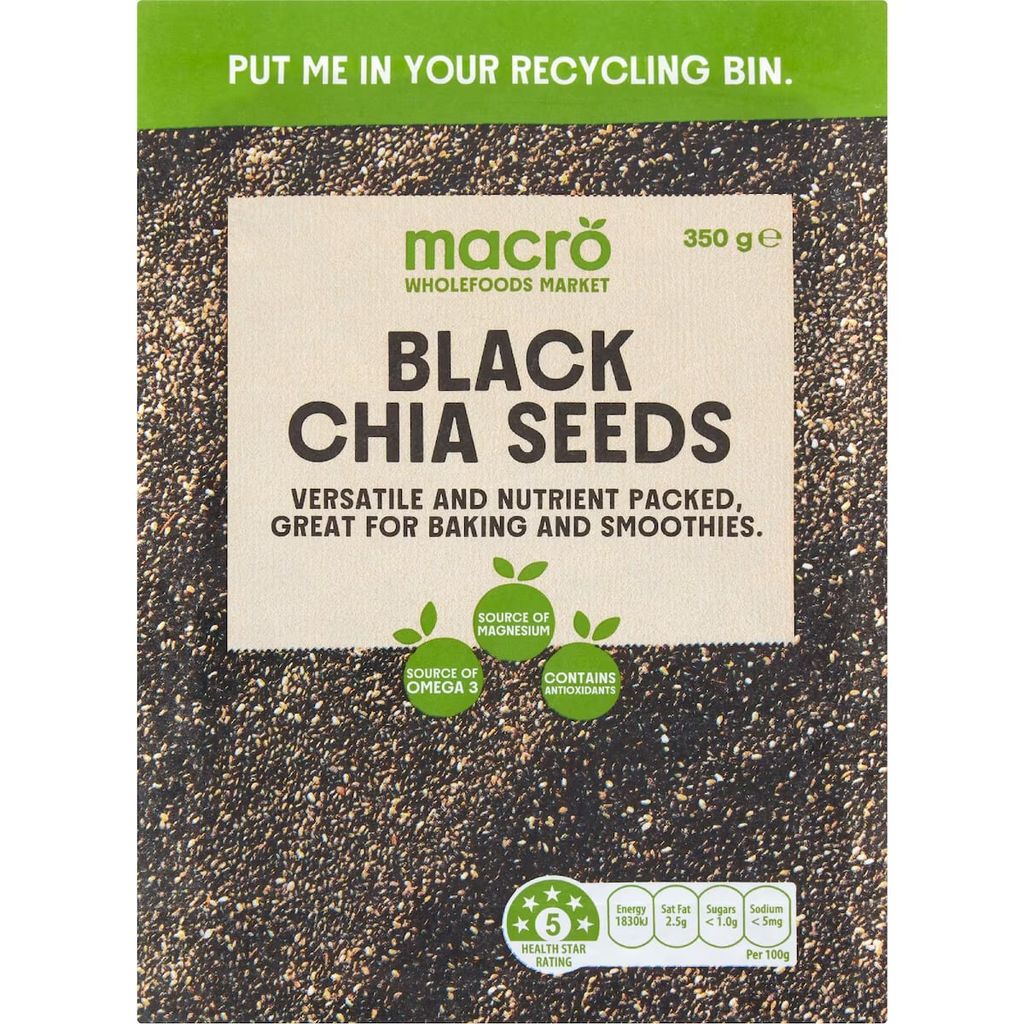 Macro Black Chia Seeds 350g