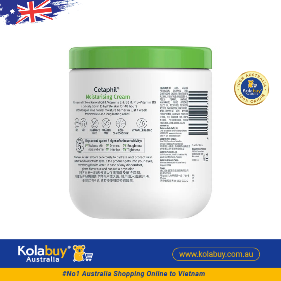 Kem dưỡng ẩm Cetaphil Moisturising Cream 550g