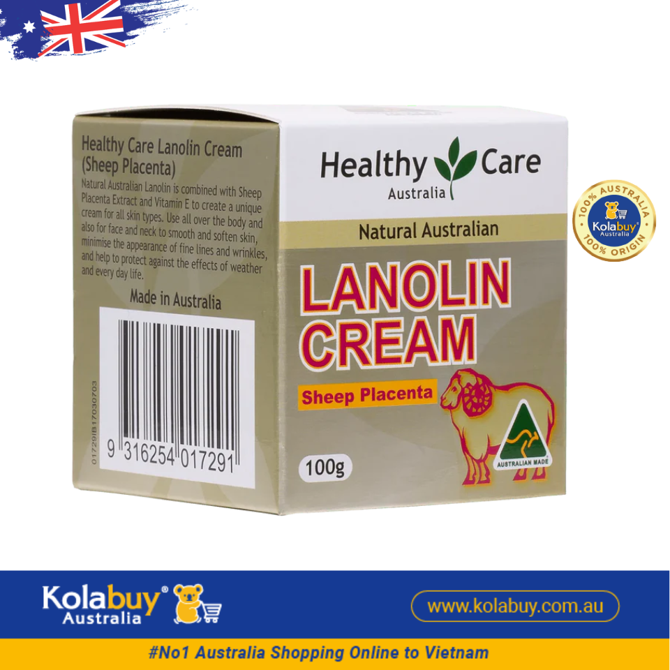 Kem dưỡng da nhau thai cừu Healthy Care Lanolin with Sheep Placenta Cream 100g