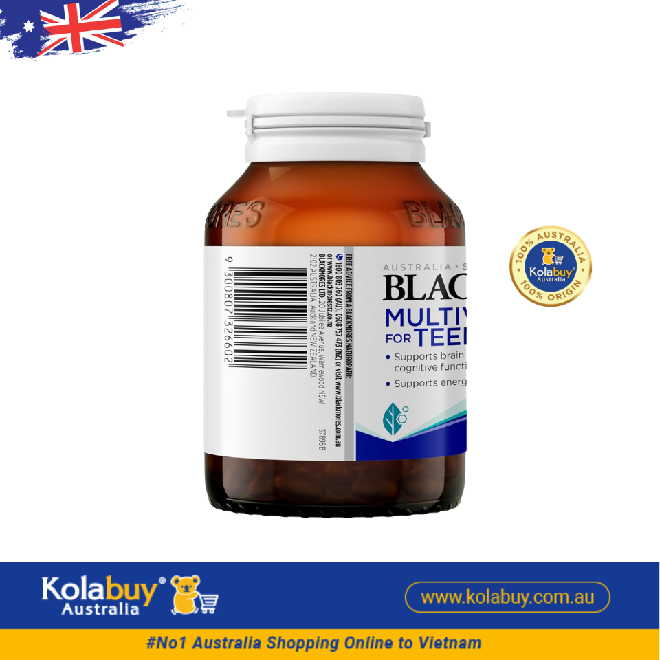 Viên uống Vitamin tổng hợp cho bé trai Blackmores Multivitamin For Teen Boys 60 viên
