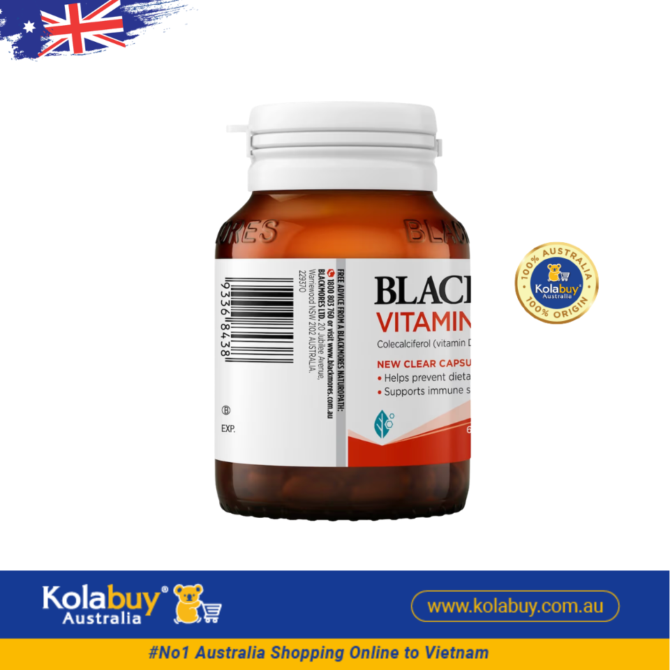 Viên uống bổ sung Vitamin D3 Blackmores Vitamin D3 1000IU 60 viên