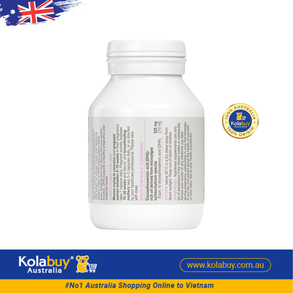 Viên uống DHA bầu Úc Bio Island DHA for Pregnancy 60 viên