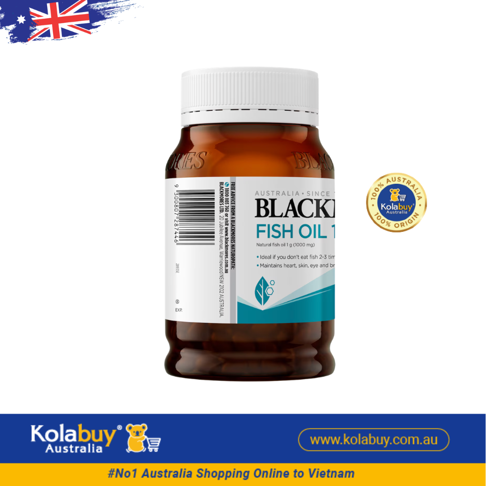 Viên uống bổ sung dầu cá Blackmores Fish Oil 1000mg Omega-3 200 viên