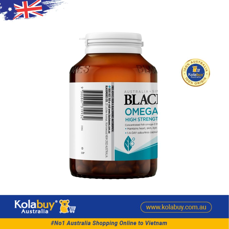 Viên Uống Dầu Cá Blackmores Omega Double High Strength Fish Oil 90 Viên