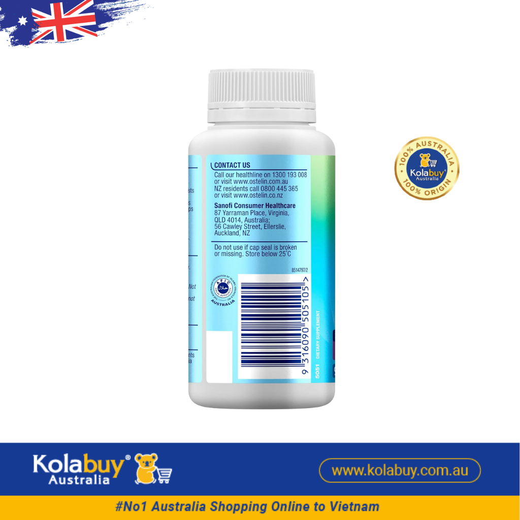 Viên nhai Bổ sung Canxi & Vitamin D3 Ostelin Kids Calcium & Vitamin D3 for Children 90 viên