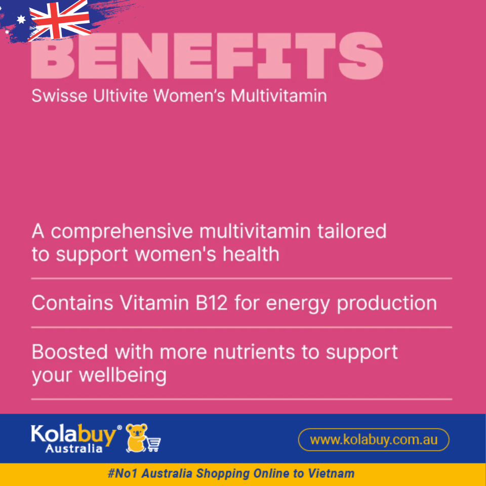 Viên uống Vitamin tổng hợp cho phụ nữ Swisse Women's Multivitamin 60 viên