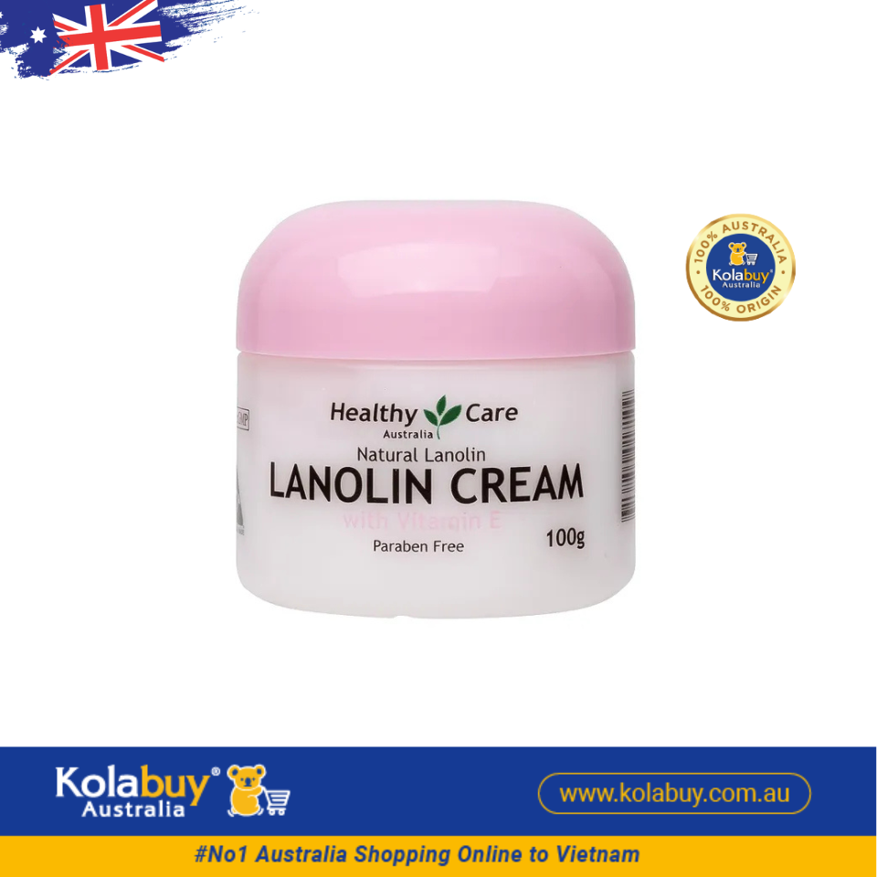 Kem dưỡng da Nhau thai cừu Healthy Care Natural Lanolin & Vitamin E Cream 100g