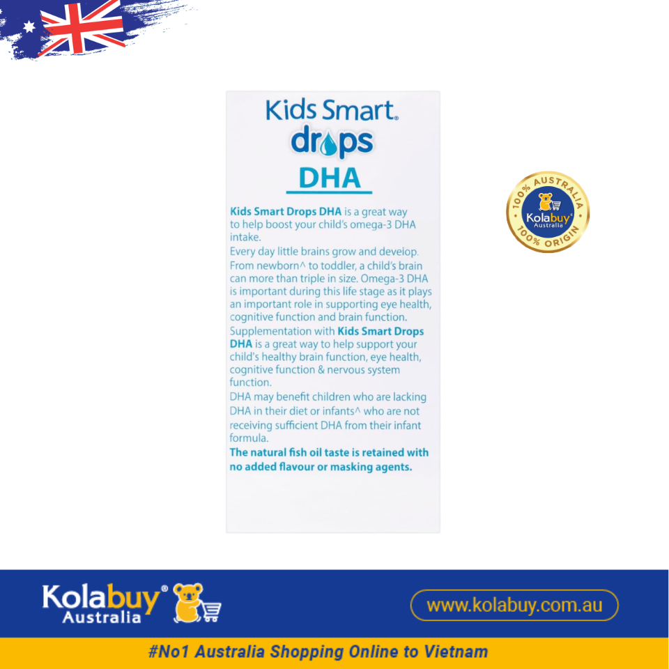 DHA dạng giọt Nature's Way Kids Smart Drops DHA 20ml cho bé