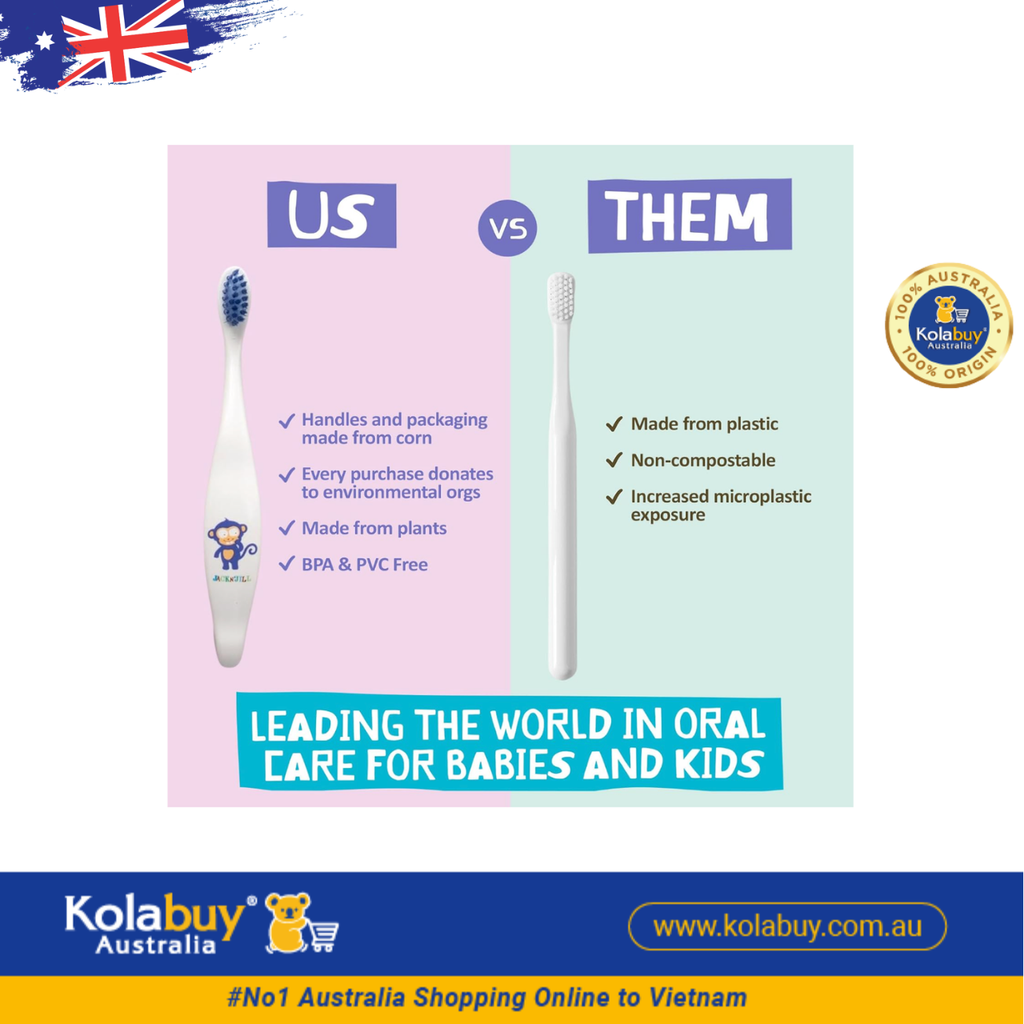 Bàn chải cho bé Jack N Jill Bio Toothbrush 1 Pack