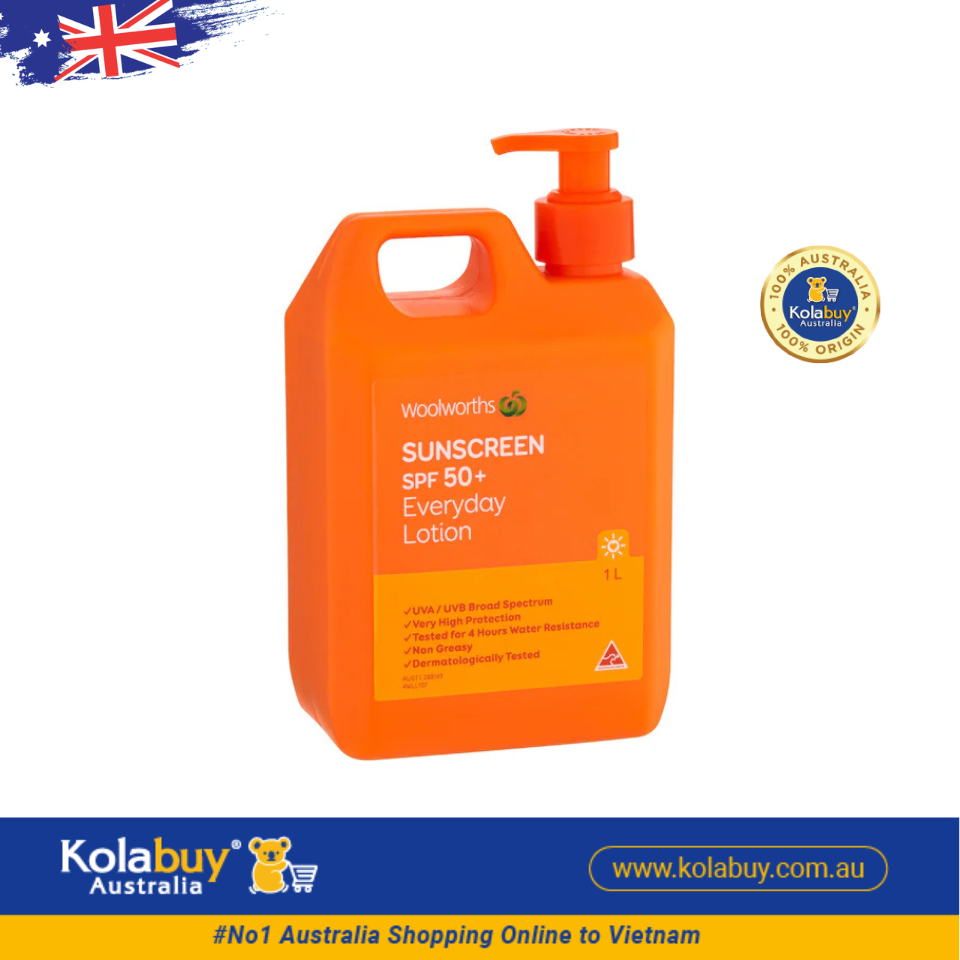 Kem chống nắng Woolworths Sunscreen SPF 50+ 1l