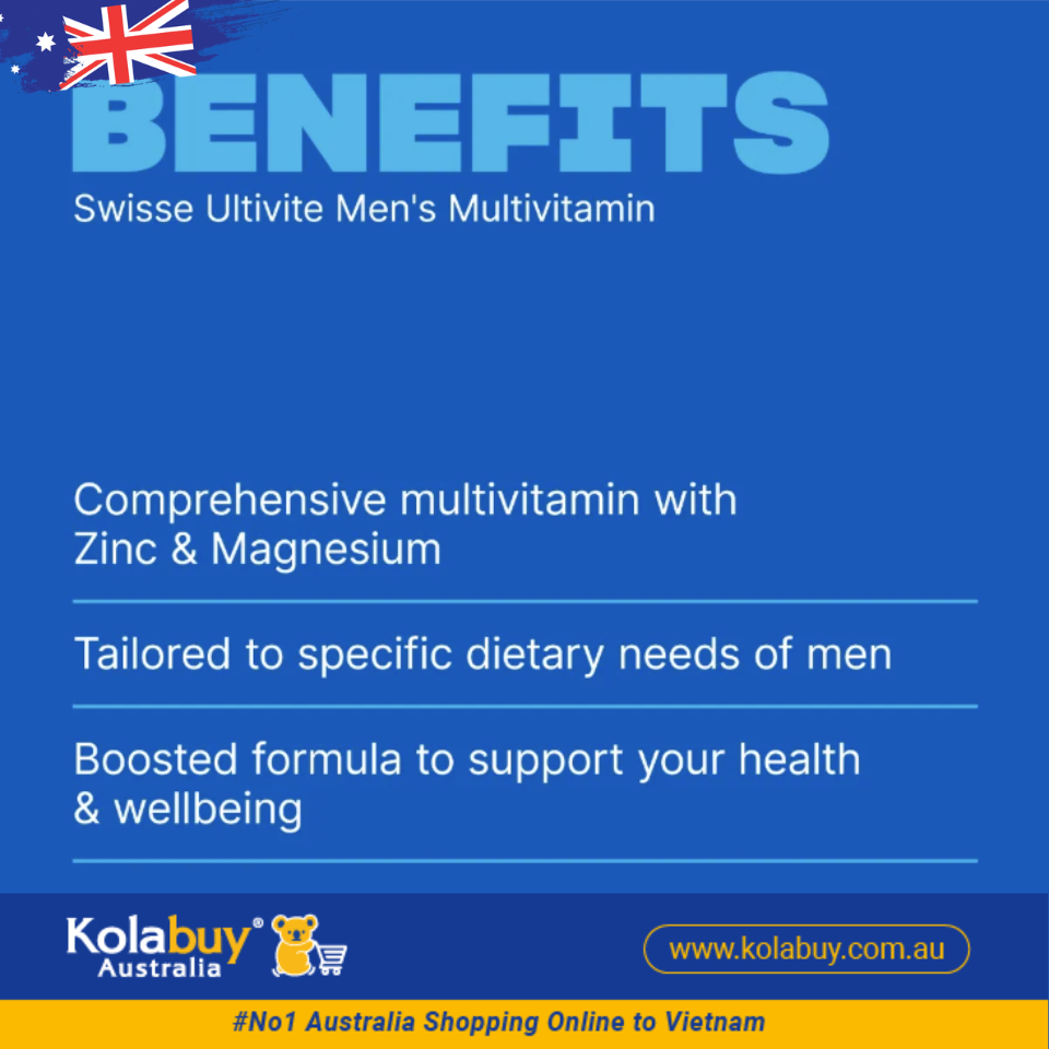 Viên uống Vitamin tổng hợp cho nam Swisse Men's Ultivite Multivitamin 30 viên