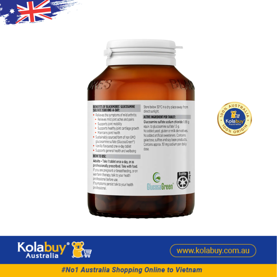 Viên uống bổ xương khớp Blackmores Glucosamine Sulfate 1500mg One-A-Day 90 viên