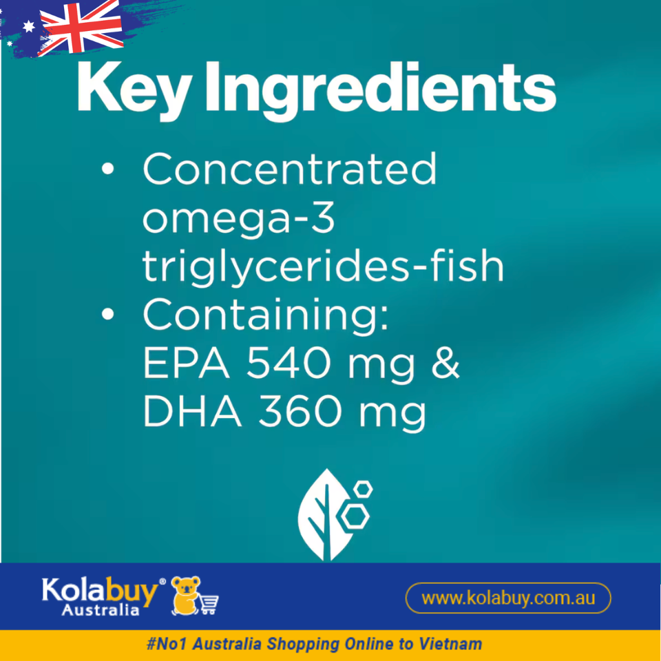 Viên uống bổ sung dầu cá Blackmores Omega Triple Super Strength Fish Oil 60 viên