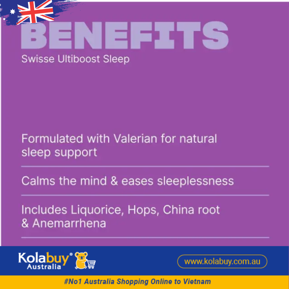 Viên uống hỗ trợ giấc ngủ Swisse Magnesium and Sleep 60 viên