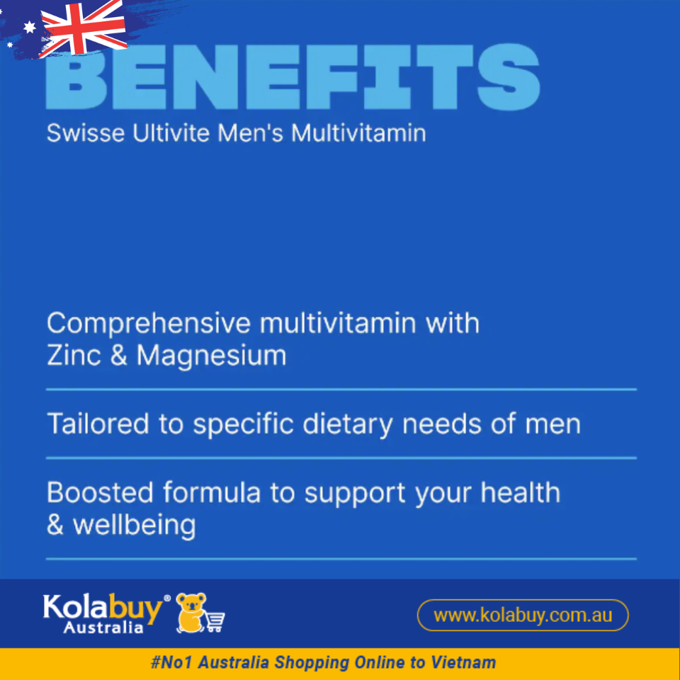 Viên uống Vitamin tổng hợp cho nam Swisse Men's Ultivite Multivitamin 100 viên
