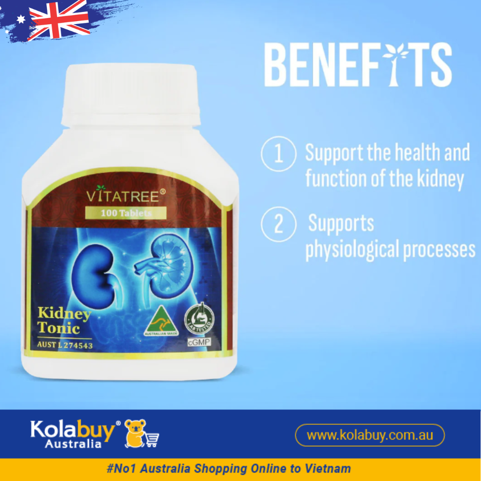 Viên uống bổ thận Vitatree Kidney Tonic B.pure 100 viên