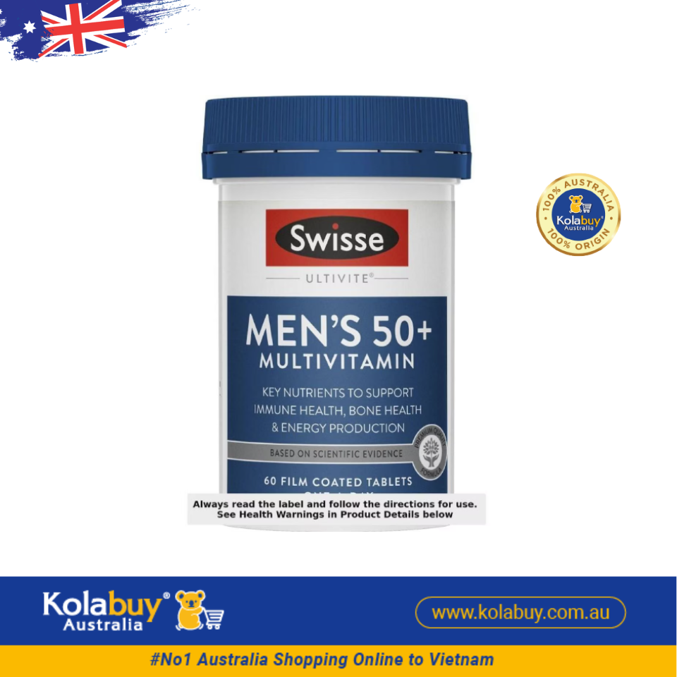 Viên uống Vitamin tổng hợp cho nam giới trên 50 tuổi Swisse Men's Ultivite 50+ 60 viên