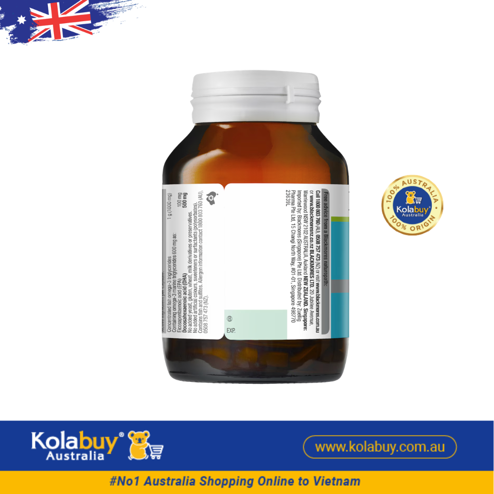 Viên uống Blackmores Omega Brain High DHA Fish oil 60 viên