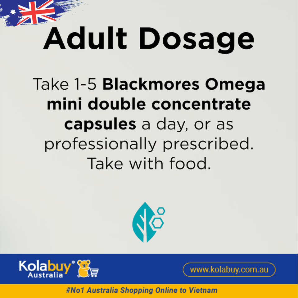 Viên uống bổ sung dầu cá Blackmores Omega Mini Double Concentrate 400 viên